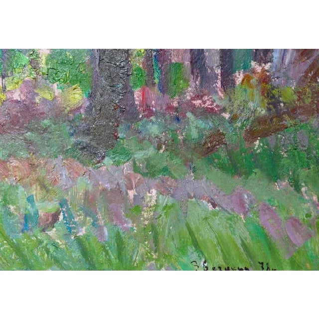 The greens are blooming. Cardboard, oil, 48x67 cm Spring beginning by the river. Landscape with threes This piece is...