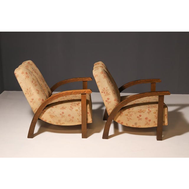 Brown Set of Art Deco Armchairs, Central Europe, 1930s For Sale - Image 8 of 13