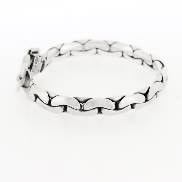 Mid-Century Sterling Silver Figural Buckle Bracelet by Orlandini for Uno a Erre For Sale - Image 9 of 14