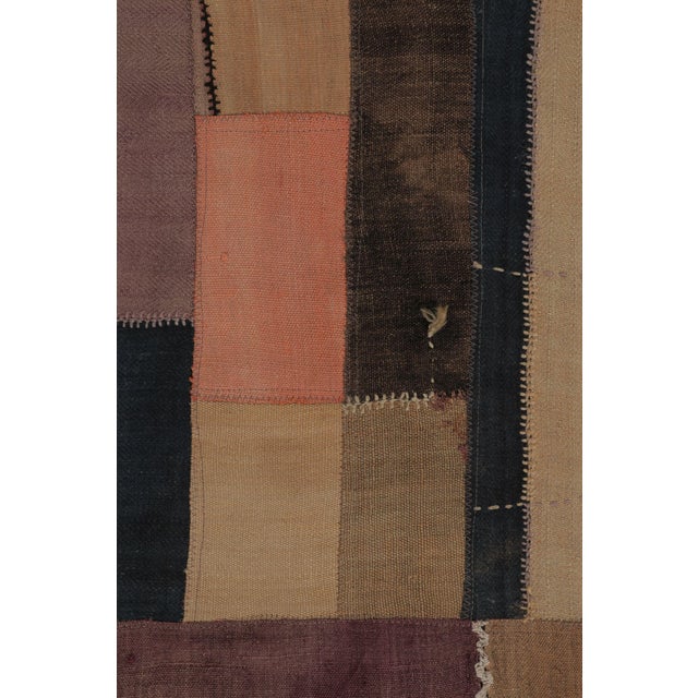 Rug & Kilim Vintage Turkish Patchwork Rug With Multicolor Geometric Design - Rug & Kilim For Sale - Image 4 of 9