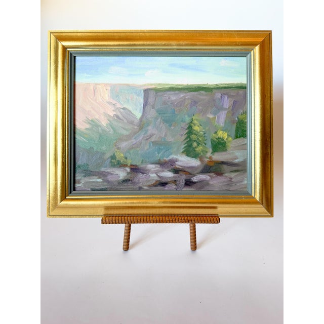 Impressionist Landscape Painting in Gilt Frame For Sale - Image 10 of 10