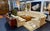 Vintage Postmodern Beige Leather 6 Piece Modular Sectional Sofa For Sale In Tampa - Image 6 of 12