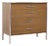 Paul McCobb for Calvin Linear Mid Century Walnut and Aluminum 4 Drawer Highboy Dresser For Sale