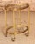 French Mid Century Maison Jansen style brass and glass bar cart / serving trolley, circa 1950s. Excellent condition. W...