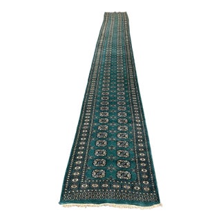 1990s Handwoven Bukara Design Pakistan Rug - 2'6" X 19'1" For Sale