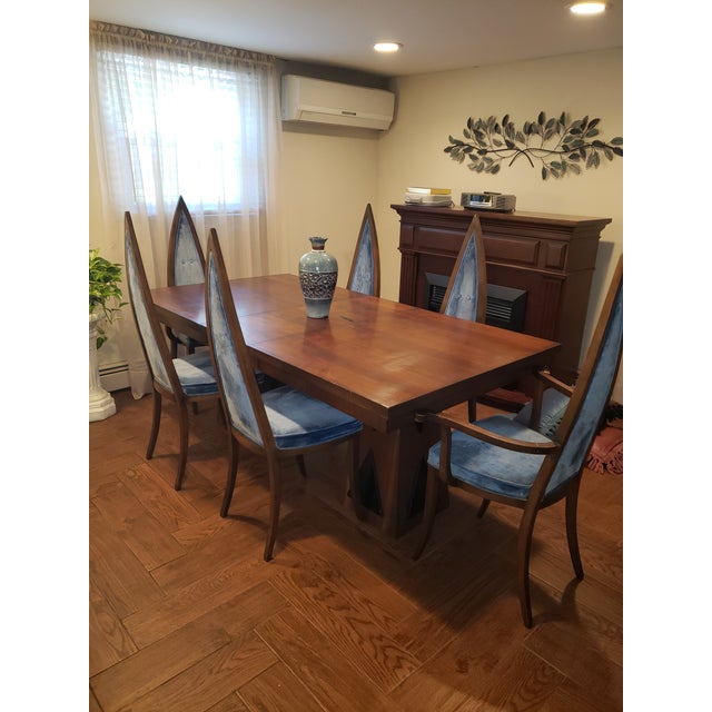 Mid-Century Modern Mid-Century 7pc Dining Room Set Danish Modern Walnut For Sale - Image 3 of 6