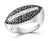 0.8 Carat Black and White Diamond Ring 18 Karat White Gold, Size 7 For Sale - Image 13 of 18