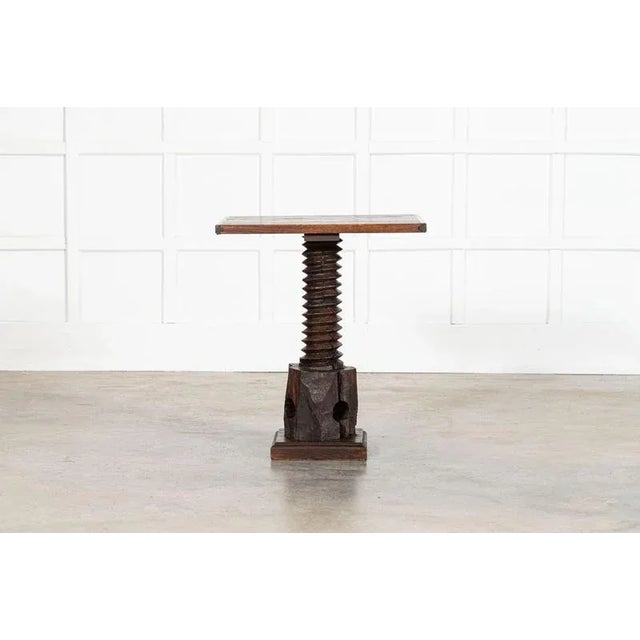 French Elm Corkscrew Side Table, 1900s For Sale - Image 12 of 14