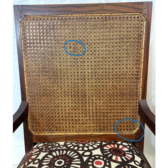 Antique Teak and Cane Arts & Crafts Style Plantation Chairs With Dowel Construction- A Pair For Sale - Image 17 of 18