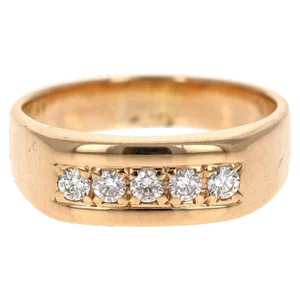 0.40 Carat Men's Diamond Band 14 Karat Yellow Gold, size 10