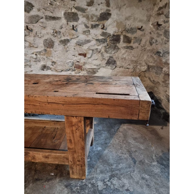 Antique Beechwood Workbench, France, 1890s For Sale - Image 10 of 18