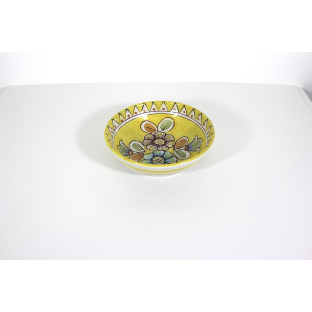 Mediterranean Vintage Hand Painted Italian Bowl For Sale - Image 3 of 8