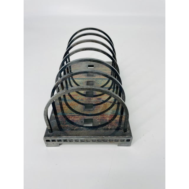 Mid 20th Century Art Deco Style Metallic Letter Holder For Sale - Image 5 of 7