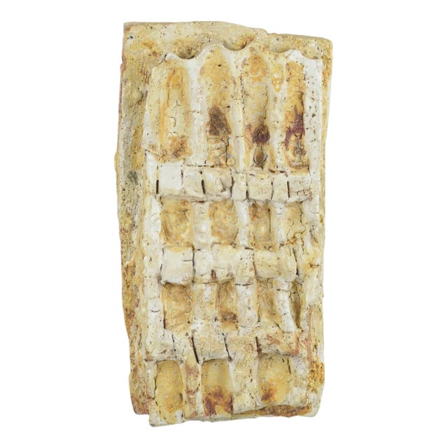 Brutalist Abstract Wall Relief in Stoneware by Dorothy Ruhne-Sempinski, 1960s For Sale