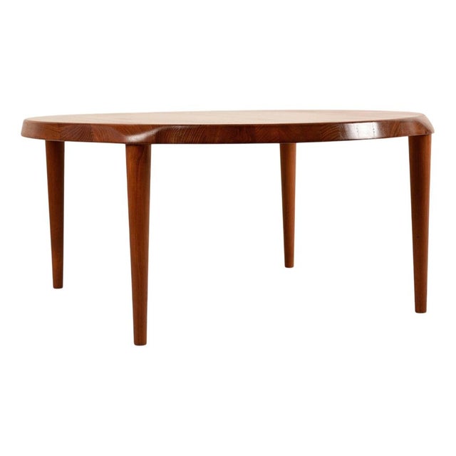 Round Teak Side Table, Denmark, 1970s For Sale - Image 10 of 10