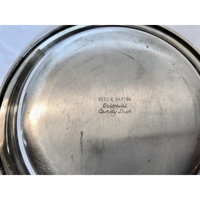 Metal Reed & Barton Bowl & Candy Dish For Sale - Image 7 of 8