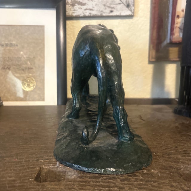 1940s Bronze Sculpture of a Panther by r.h. Rockwell For Sale - Image 4 of 12