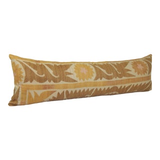 Faded Yellow Suzani Pillow For Sale
