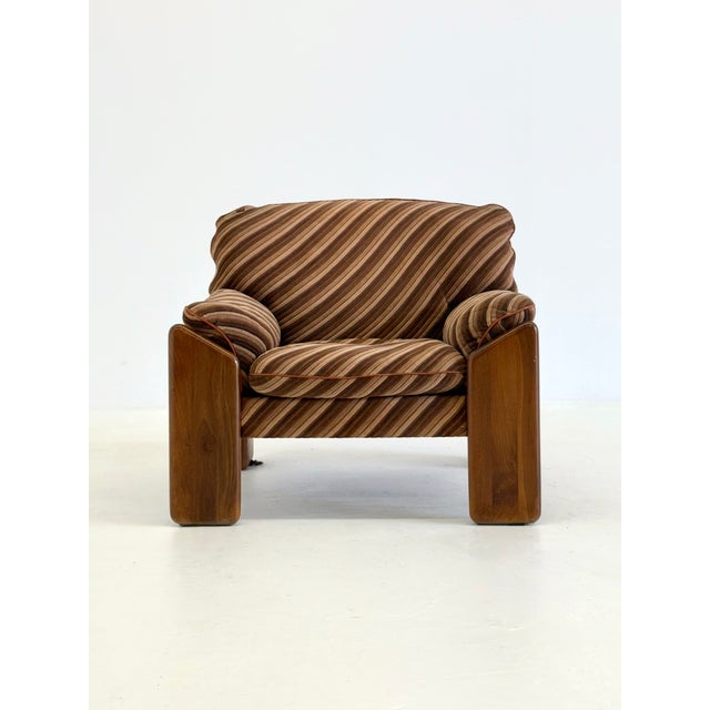 Sapporo Armchair by Mario Marenco for Mobil Girgi Striped, 1970s For Sale - Image 4 of 12