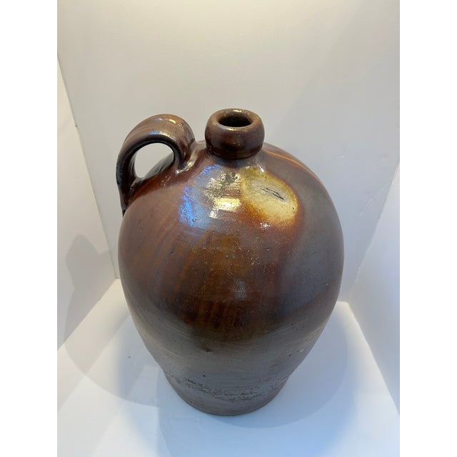 Brown Large 19th-Century English Brown Salt-Glazed Stoneware Jug For Sale - Image 8 of 11