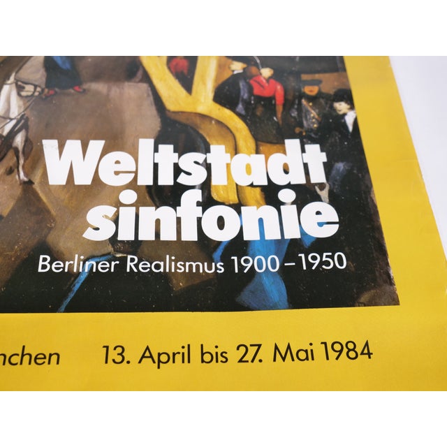 1980s Berlin Realist World City Symphony Poster, Munich, 1984 For Sale - Image 5 of 9