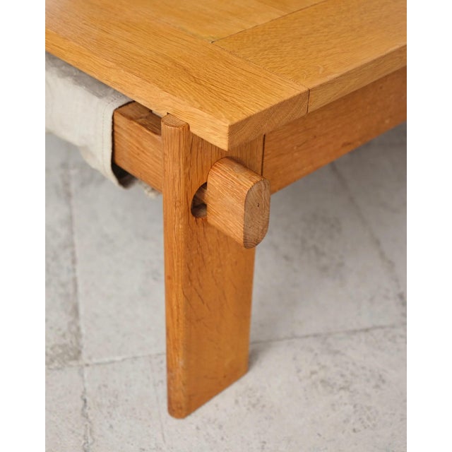 Large Brutalist Coffee Table in Oak by Tage Poulsen, Denmark, 1960s For Sale - Image 17 of 18