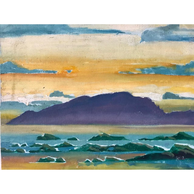 Description: Prepare to be transported to the idyllic shores of Costa Rica with "Waves Against a Yellow Sky," a...