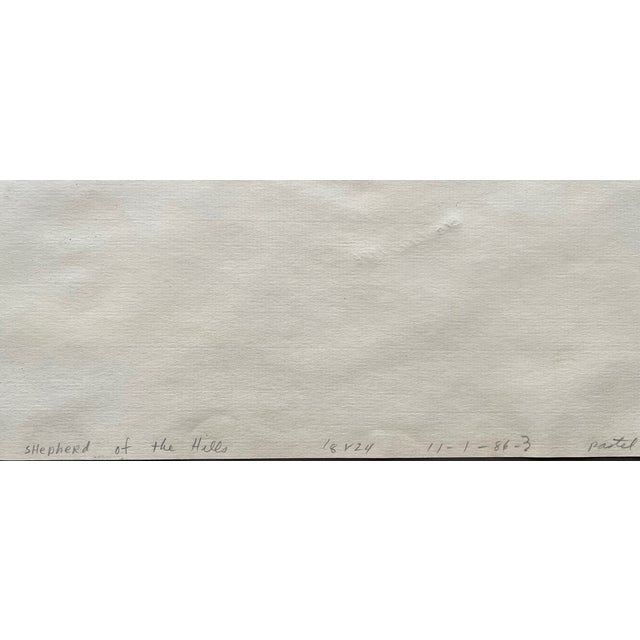 American 1980s Beaulieu Pastel Painting Signed Shepherd of the Hills For Sale - Image 3 of 3