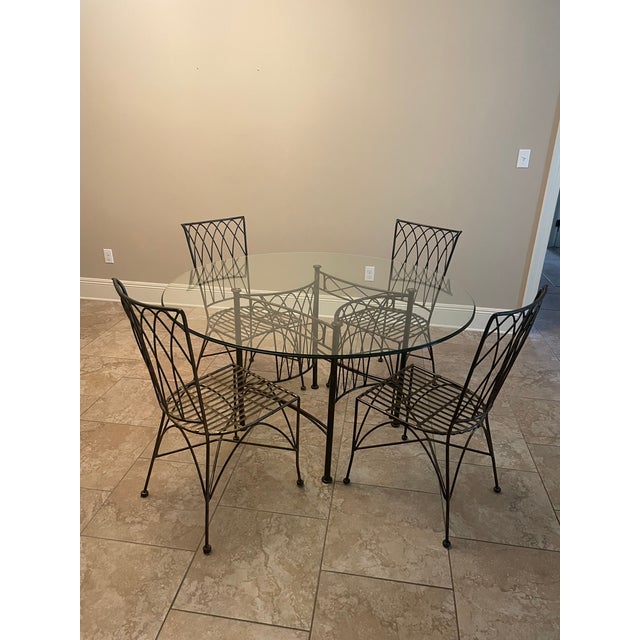 1990s Iron Dining Set For Sale - Image 4 of 7
