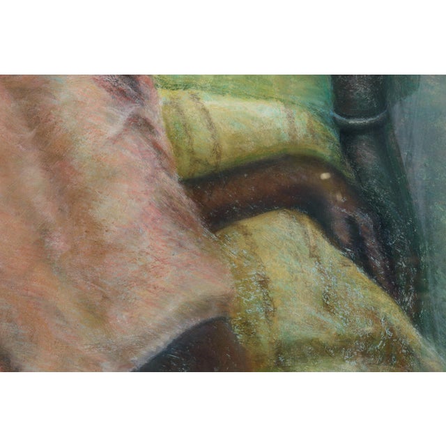 Scarlet Mid Century Pastel Portrait of an African-Caribbean Woman, by Malkin For Sale - Image 8 of 12