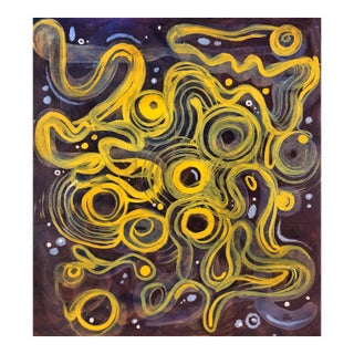 "Within the Borders of Conception", Acrylic on Paper Painting by Ara Deinde For Sale