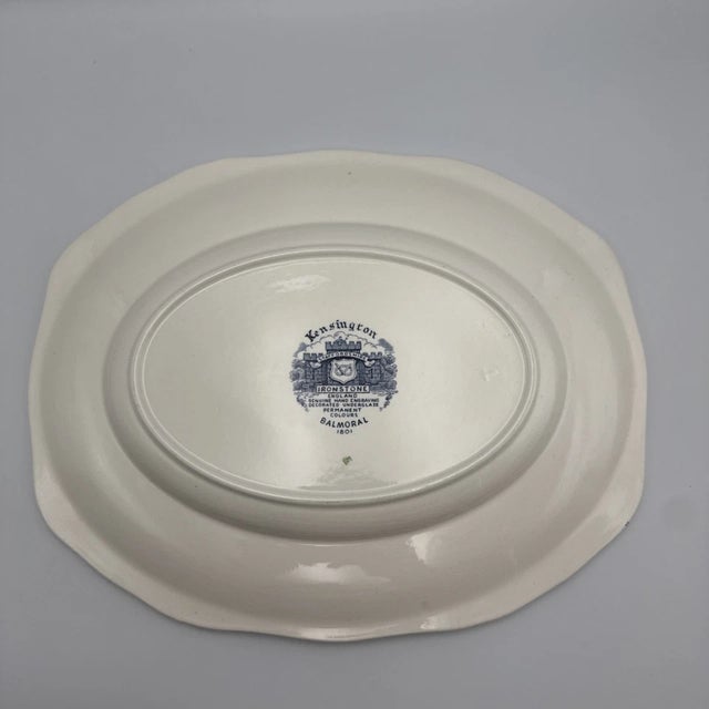 Beautiful vintage Blue Staffordshire Kensington Balmoral Ironstone platter, measuring approximately 12 inches. This...