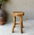 Farmhouse Circa 1970 Rustic Chic Mortise & Tenon Timber Hardwood Circular Seat Stool For Sale - Image 3 of 12