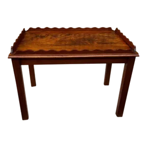 Early 20th Century Antique Flame Mahogany Side Table.