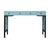 David Francis Chippendale Writing Desk - Pool Blue For Sale - Image 4 of 9