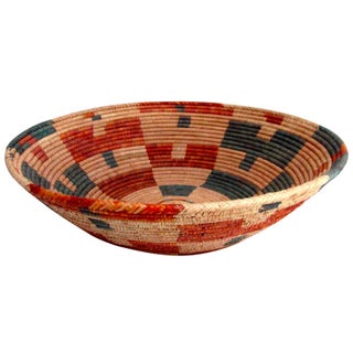 Hand Woven Natural Fiber Large Bowl For Sale