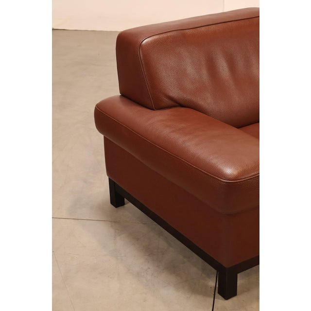 Animal Skin Formenti Italian Leather Loveseat For Sale - Image 7 of 18