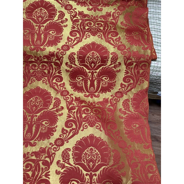 Grand Tour Silk Tapestry Fabric From 1950 For Sale - Image 3 of 12