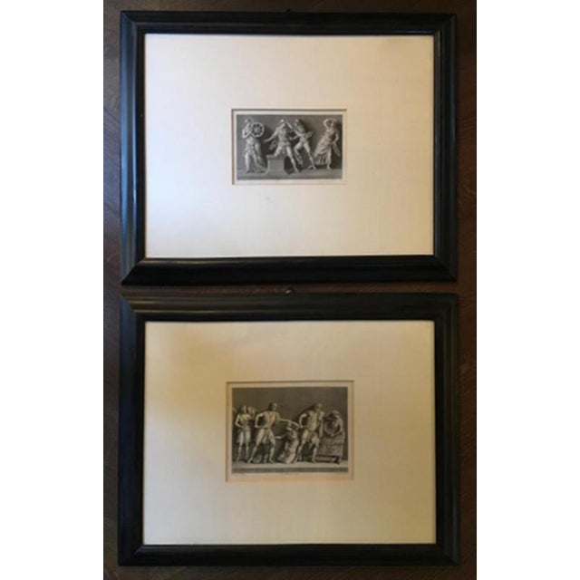 France Mid-19th century pair of Neoclassical black and white prints on paper by J.C.Ulmer This beautiful pair of antique...
