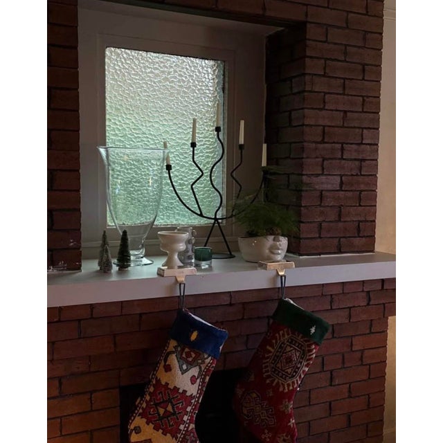 Sculptural Black Metal Five-Arm Candelabra For Sale - Image 10 of 10