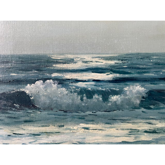 "Bright Day on Atlantic Shore" oil on canvas seascape painting by Listed Artist Herbert Foerster (American, 1910-1955)....
