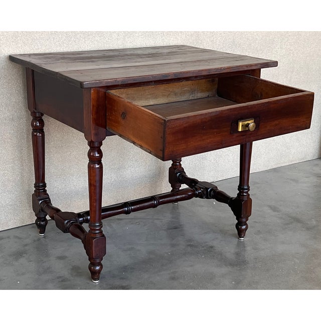 Spanish Country Pine "Mobila " Side Table With Drawer For Sale - Image 9 of 9