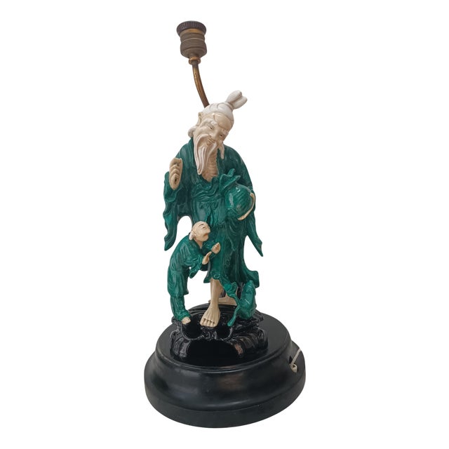 Manises Chinese Table Lamp For Sale