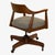 Jasper Furniture Walnut Desk Chair in Grey Faux Shearling Bouclé For Sale - Image 4 of 8