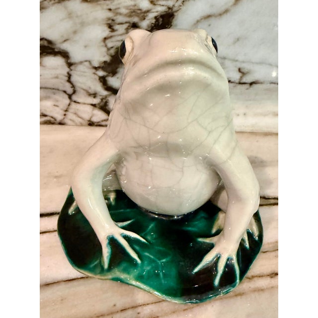 Majolica Italian Majolica Frog For Sale - Image 4 of 8