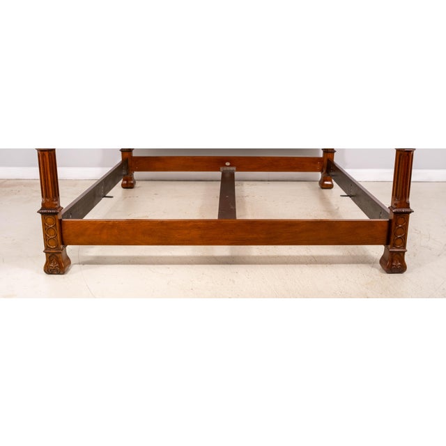 1980s Baker Mahogany King Size Tall Poster Bed For Sale - Image 5 of 18