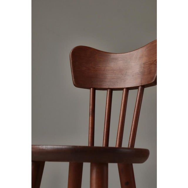 Swedish Modern Pinewood Chair attributed to Torsten Claeson for Steneby Hemslöjd, 1930s For Sale - Image 10 of 17
