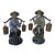 Vintage Chinoiserie Farmer Figurines, Pair For Sale