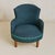 French Art Deco Blue Armchair with Wood Legs, 1940s - 2 Available For Sale - Image 9 of 10