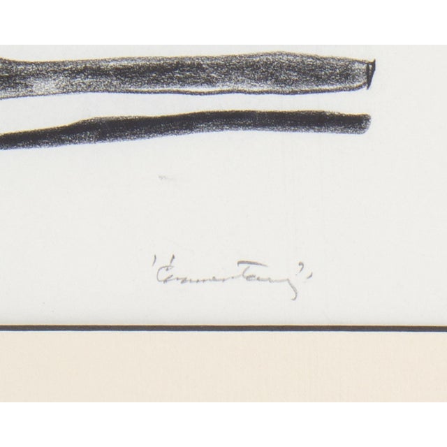 1969 “Commentary” Charcoal Drawing by James L. Bruch For Sale In Indianapolis - Image 6 of 7